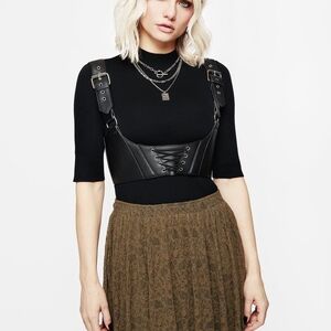 Disturbia Black Harness Belt